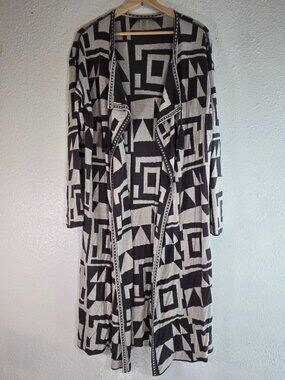 Peruvian Connection Ulla Duster Cardigan – 100% Pima Cotton, Size Medium